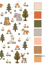 Terra Woodland (Print design Editable Illustrator file)