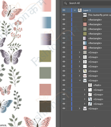Blush Botanica (Print design Editable Illustrator file)