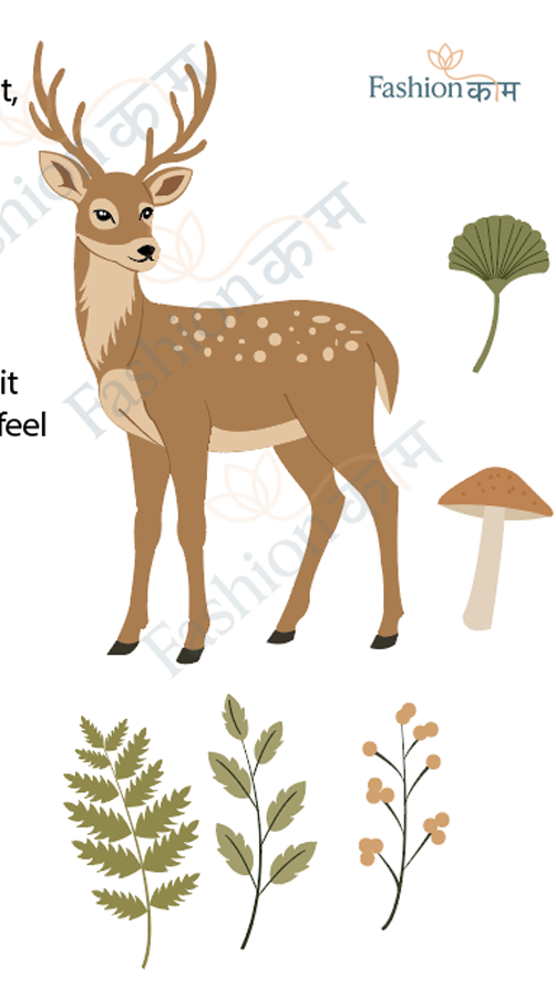 Verdant Stag (Print design Editable Illustrator file)