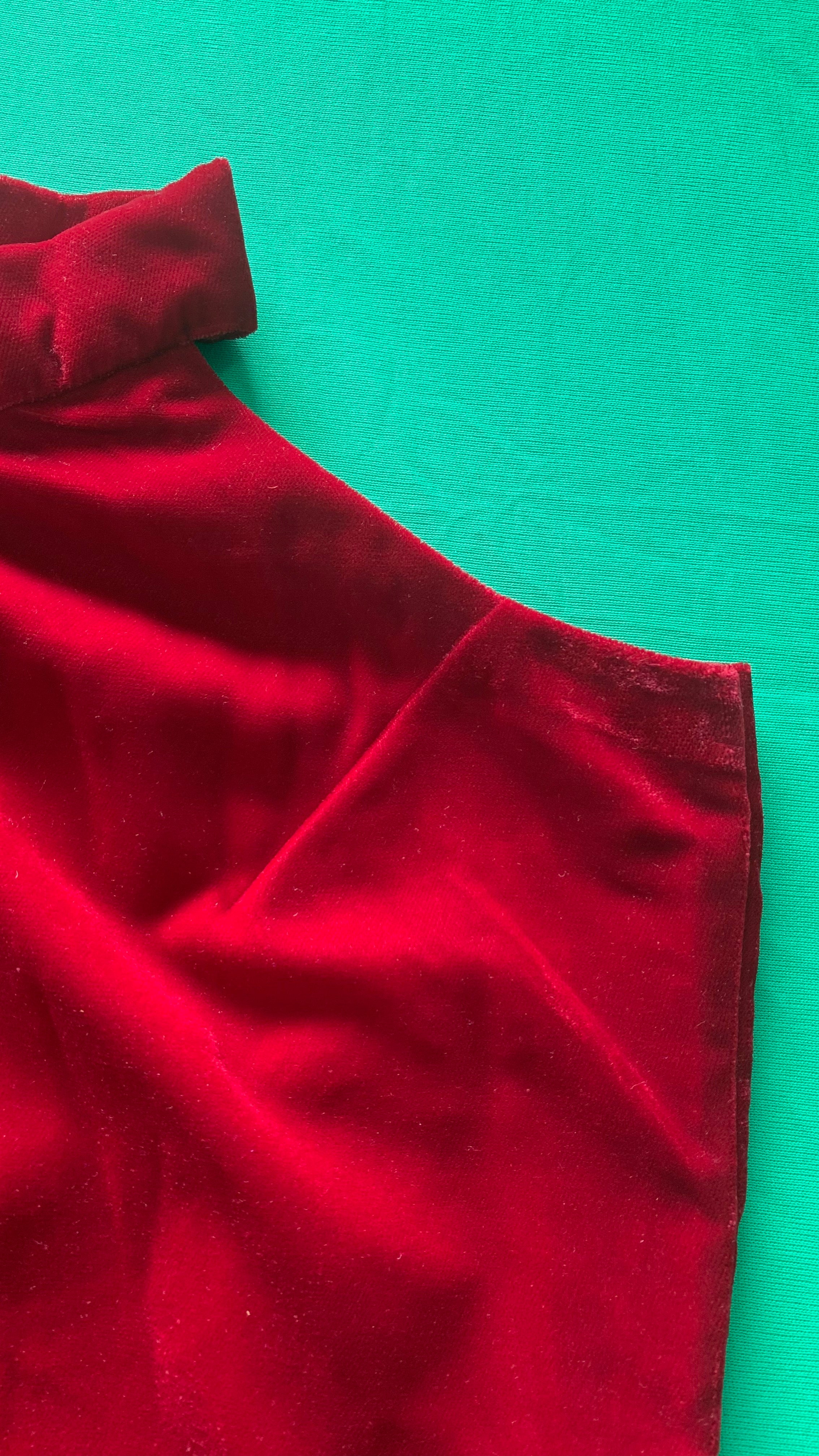 Maroon Red Velvet Party Dress