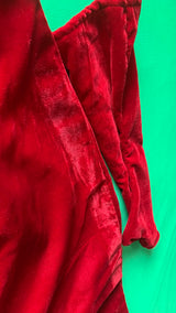 Maroon Red Velvet Party Dress