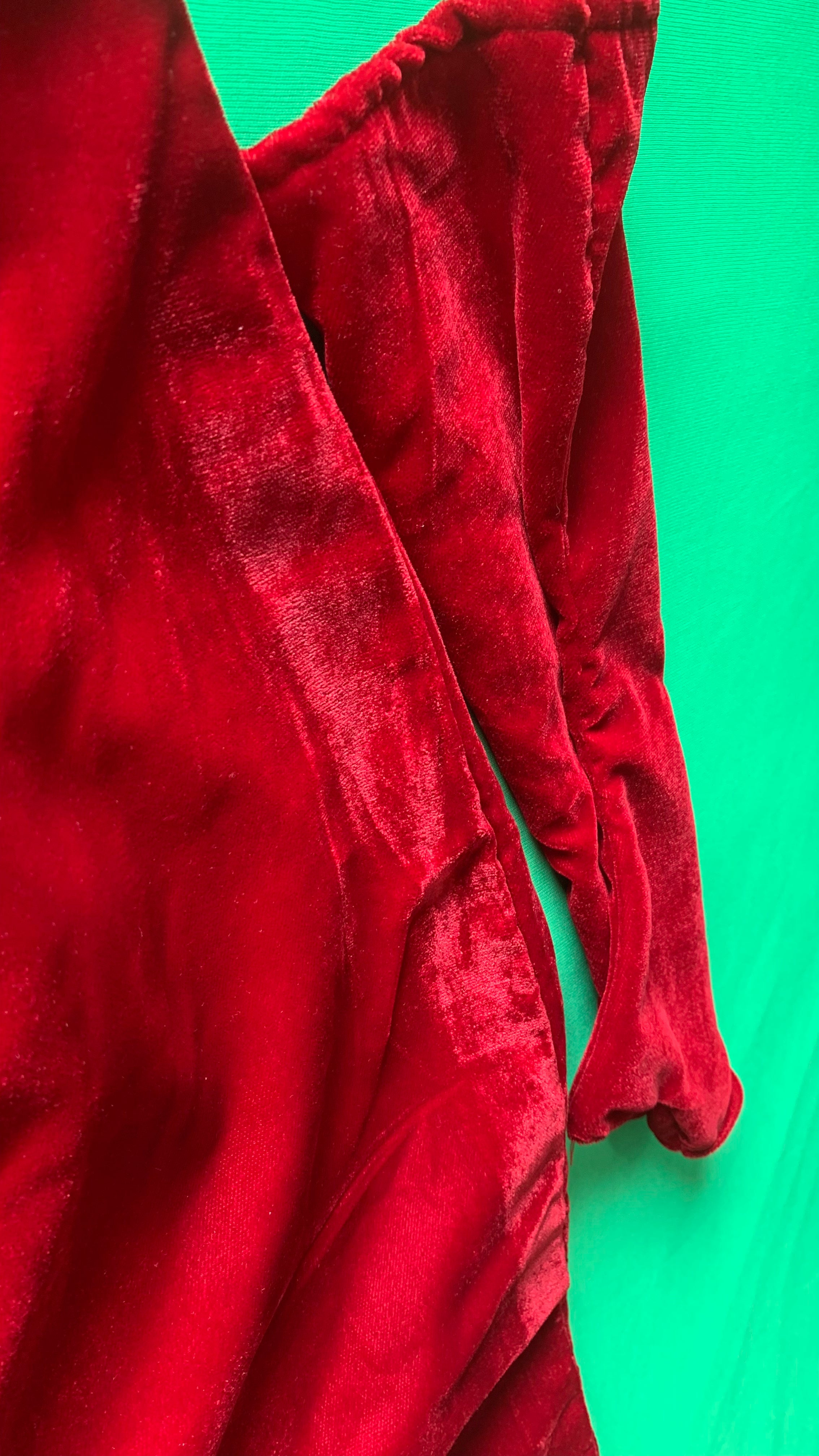 Maroon Red Velvet Party Dress