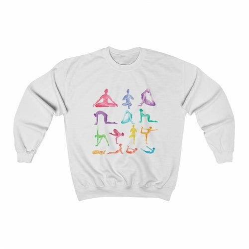 Yoga Theme Crewneck Sweatshirt