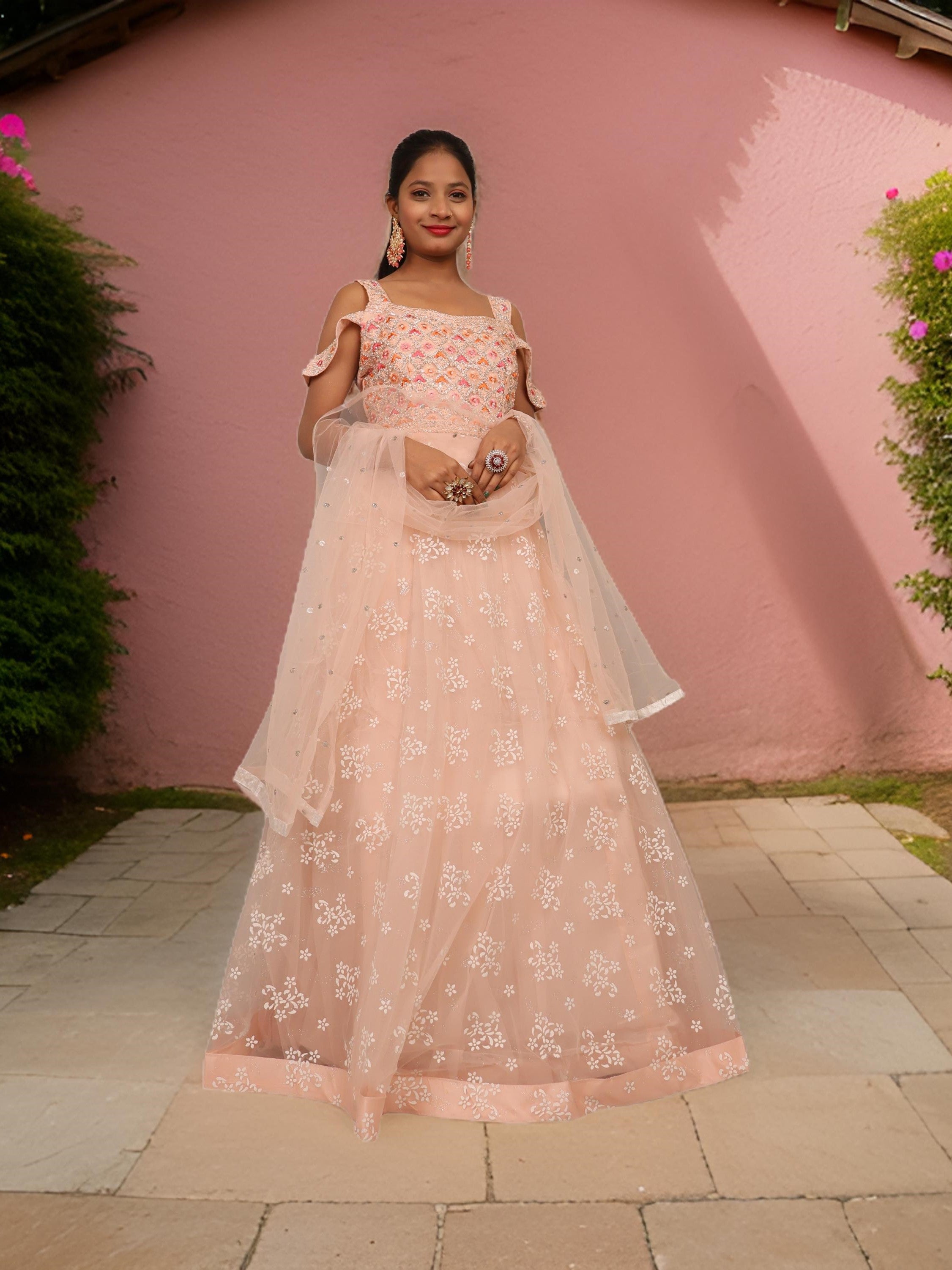 Gown with Stone Work & Embroidery by Shreekama