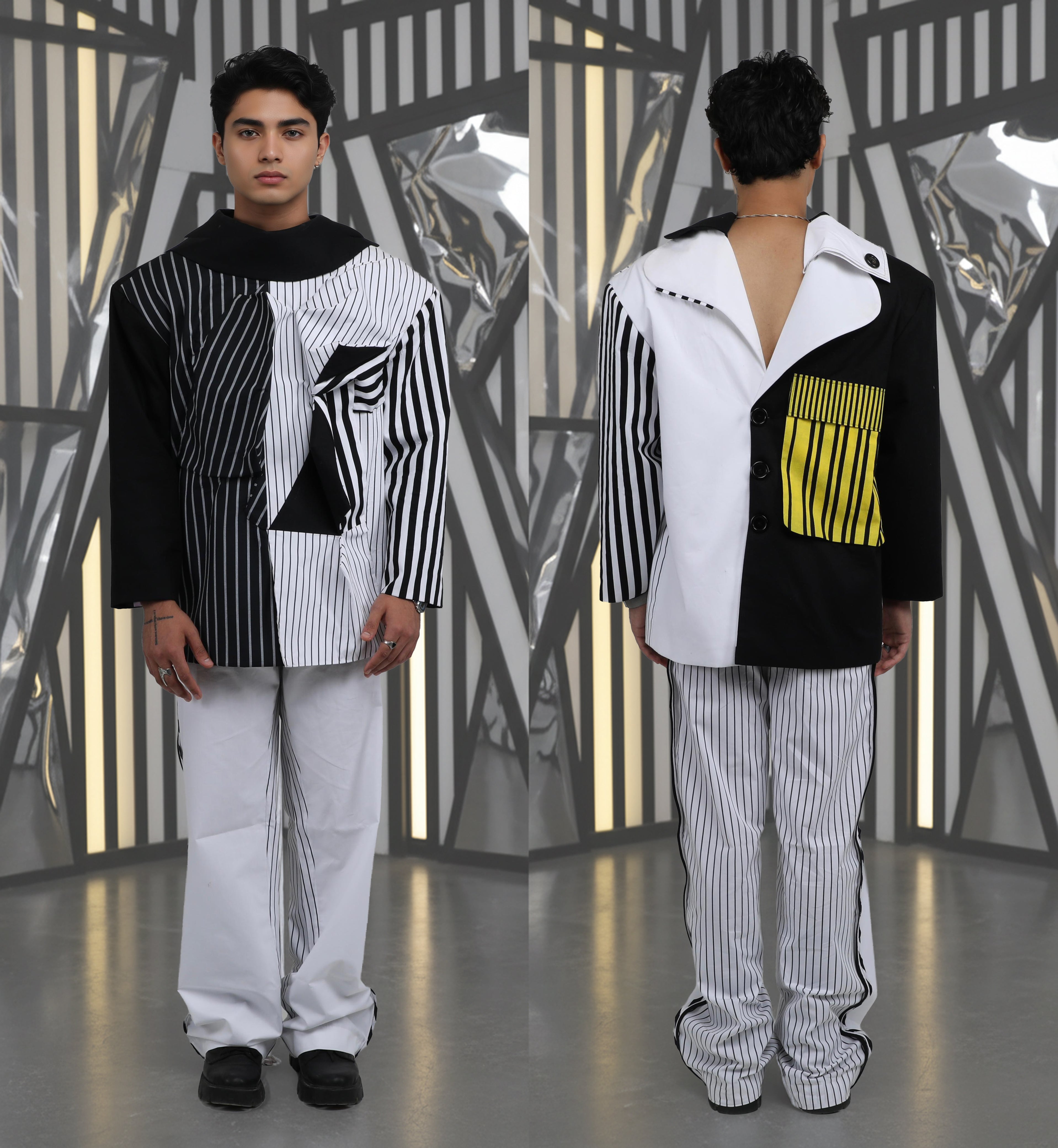Asymmetrical Jacket & Pants
