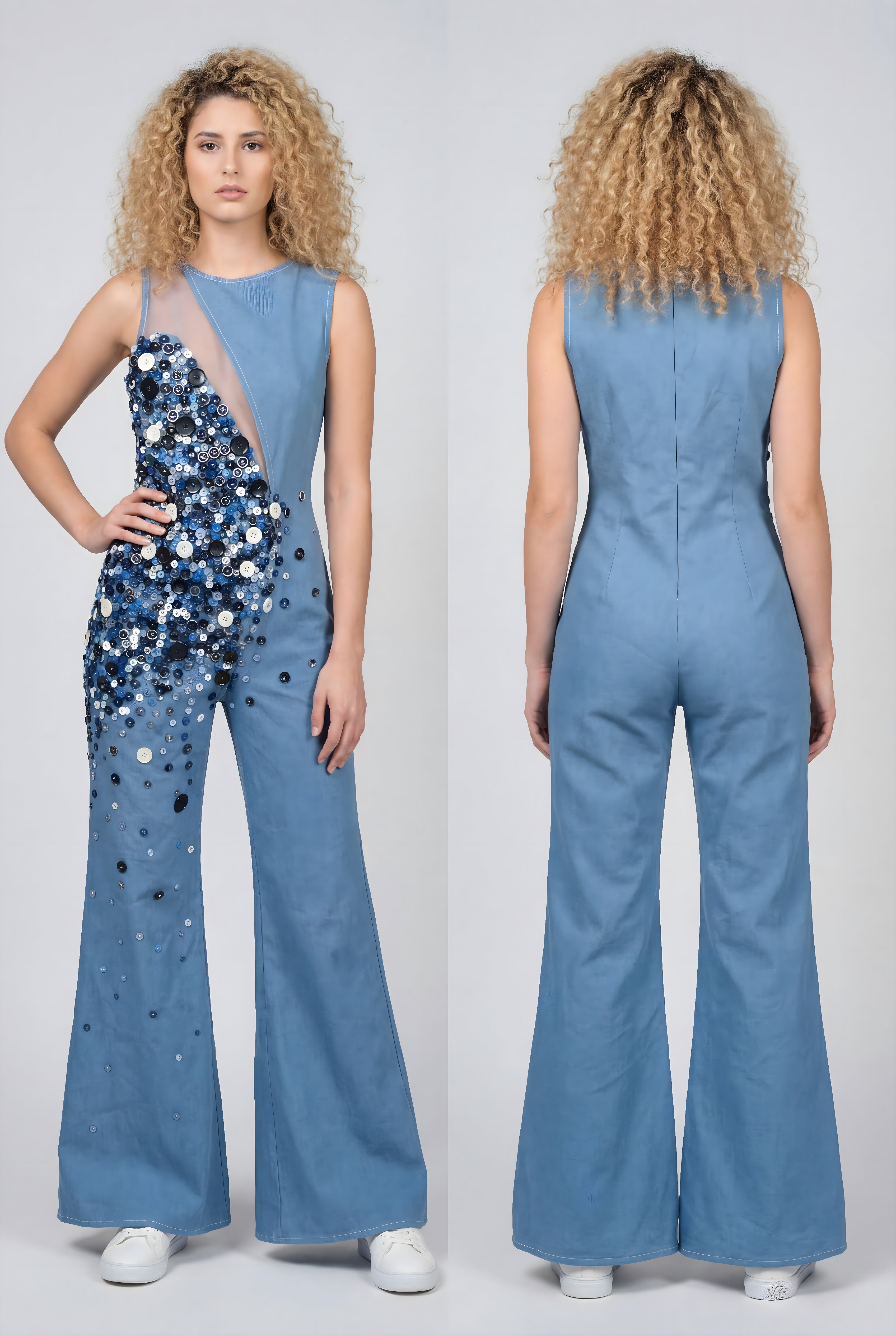 Azure Embellished Jumpsuit