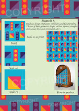 Bauhaus Design Digital Swatch Pack 2 – 6 Vector Print Designs