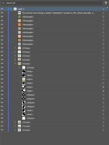 Luna Peek (Print design Editable Illustrator file)