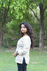 Ivory Garden Cotton Kurti