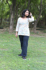 Ivory Garden Cotton Kurti